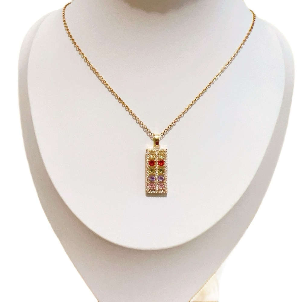 ✨ Multicolor Stones abacus 🧮 pendent necklace